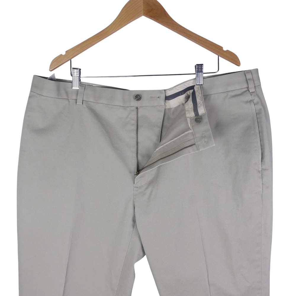 Brooks Brothers Clark Advantage Chino Pants Mens 44x32 Beige Khaki Flat Front